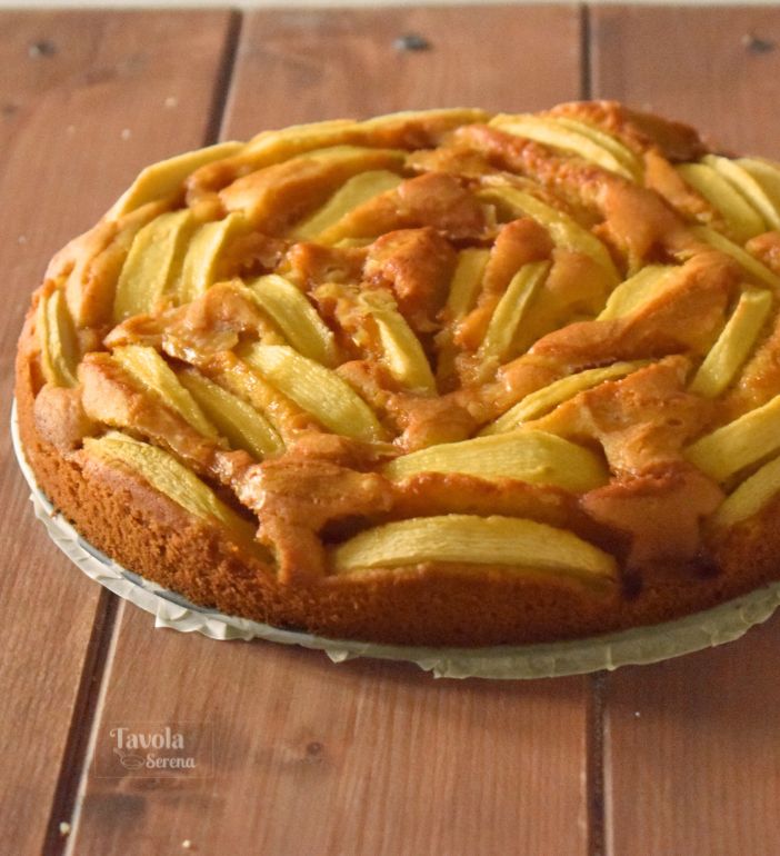 torta di mele con caramello