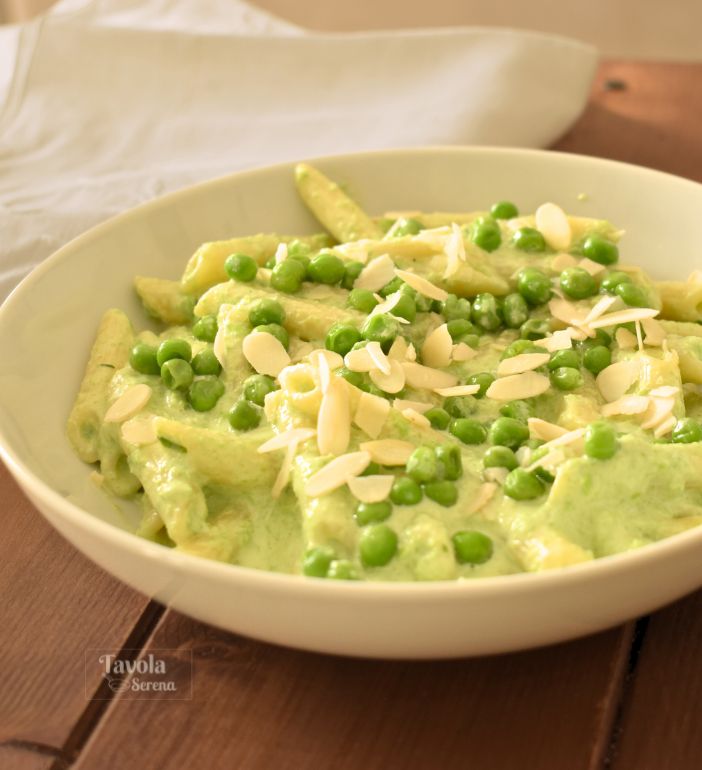 pasta e piselli cremosa