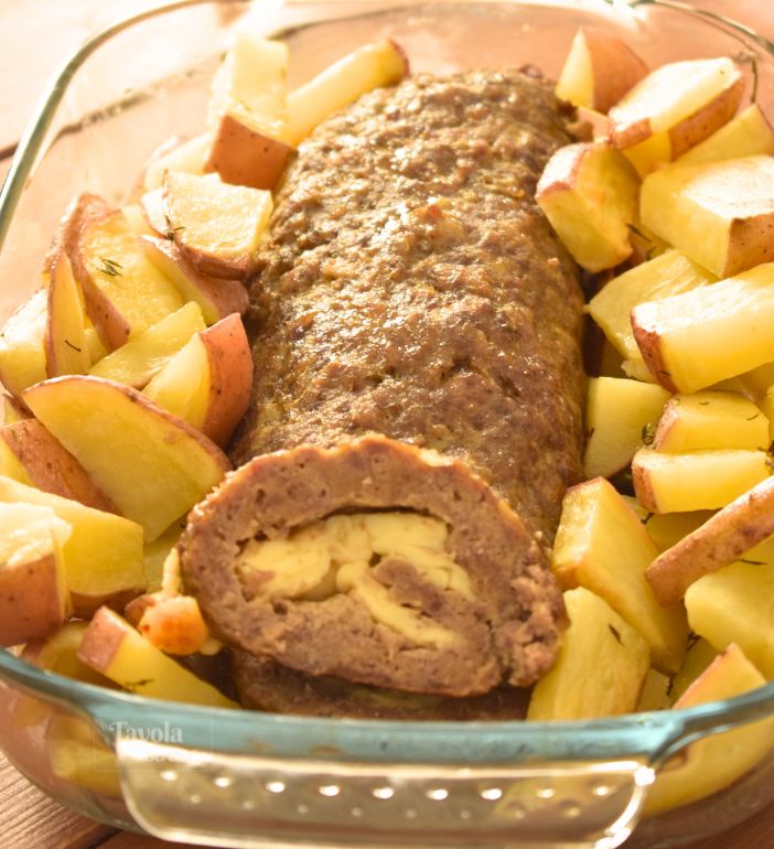 polpettone con patate al forno